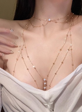 锁骨链女生高级感气质颈链流苏