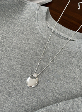 银色吊坠毛衣链女2025新爆款项链