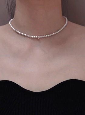 轻奢仿珍珠项链女2024新款爆款