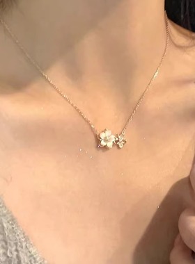 樱花项链女2025年夏季新款吊坠