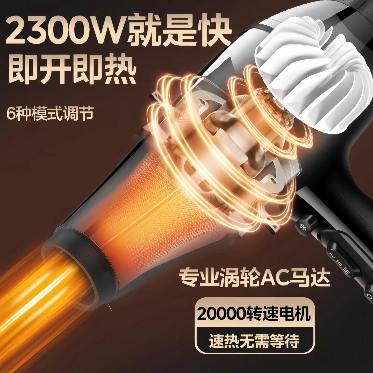 美的电吹风机家用大功率理发店专用发廊冷热风快干风筒发型师推荐