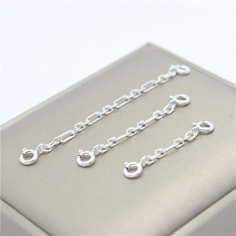 s925纯银项链延长链双扣加长断链重接银首饰配件车十字手脚链百搭,淘宝优惠券,粉丝福利购,淘宝优惠卷