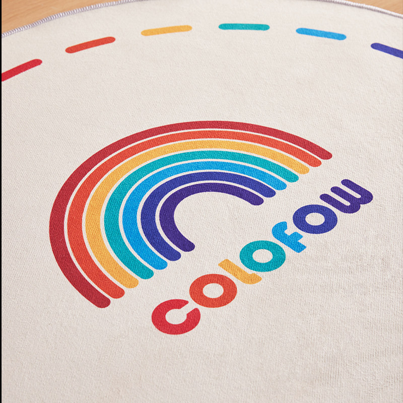 七色花彩虹地垫卡通可爱圆形字母加厚防滑书房儿童桌椅地毯,淘宝优惠券,粉丝福利购,淘宝优惠卷