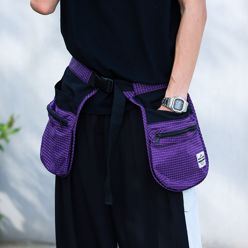 Trendy outdoor multi-functional multi-pocket short apron half
