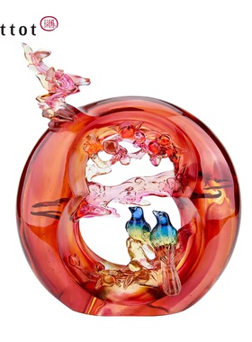 琉璃工艺品桌面摆件结婚礼物