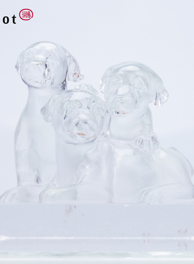 tittot琉园琉璃摆件狗