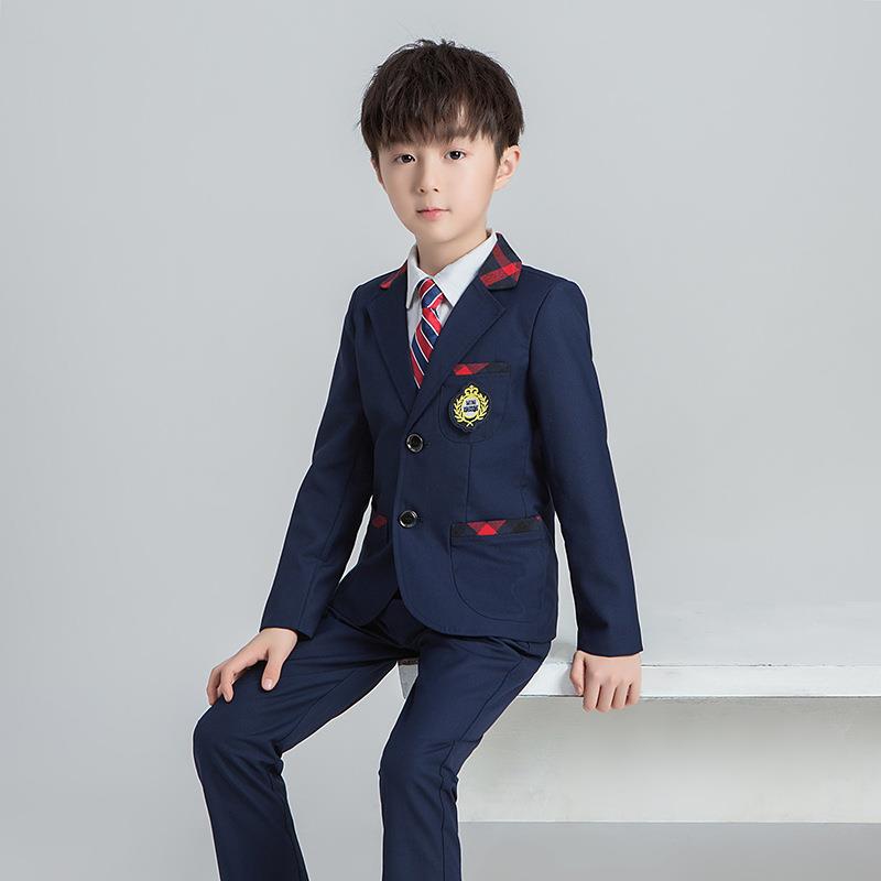 定制秋季新款小学生校服英伦学院风儿童西装幼儿园园服三件套定制