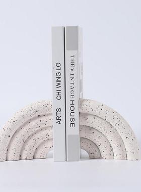 简约现代创意扇形树脂层叠书档书靠样板间客厅书办公桌面软装饰品