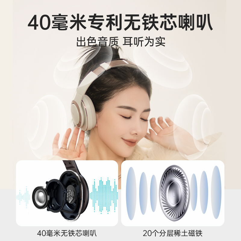 【主动降噪】Cleer ENDURO ANC头等舱蓝牙耳机60小时无线头戴耳机 - 图1