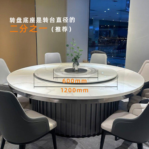 餐桌转盘铝合金底座家用大理石实木圆桌玻璃桌子转芯轴承旋转轨道 - 图3