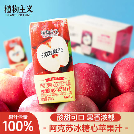 【植物主义】苹果汁杨梅汁芭乐汁凤梨汁车厘子汁过年新年饮料整箱