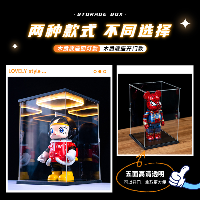 Suitable for keeppley Crayon Shin-chan's home, acrylic display box, transparent dust-proof box, figure storage box