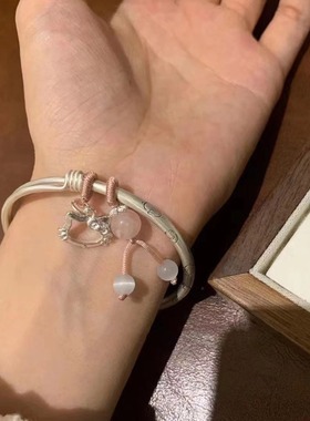 小红书新款Hellokitty手镯时尚KT猫休闲手环简约百搭学生手饰女