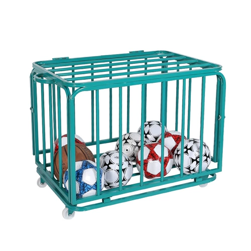 Баскетбольная тележка, футбольная система хранения из нержавеющей стали, складная уличная корзина для хранения для детского сада