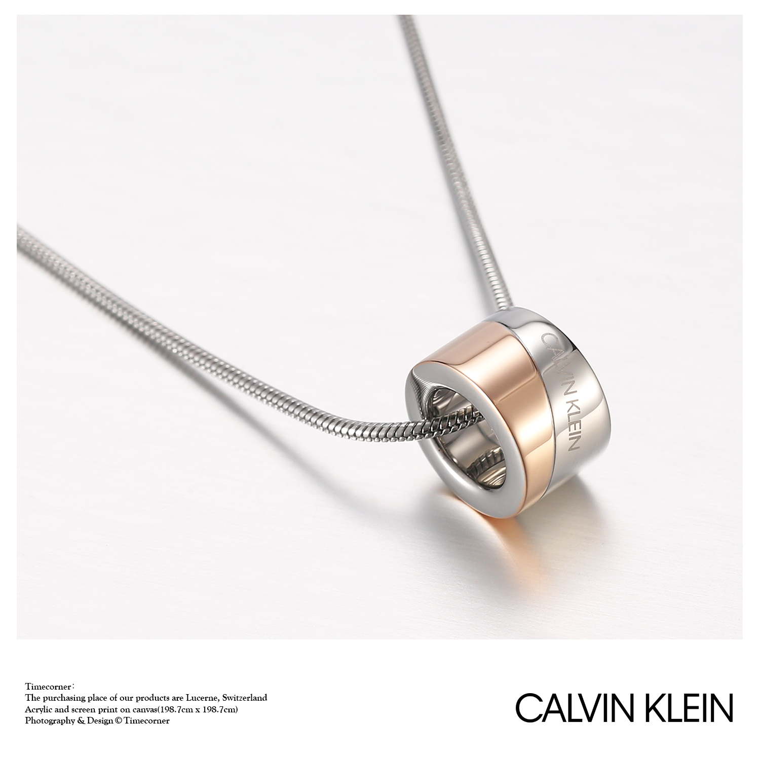 NECKLACE - 2016 CALVIN KLEIN HOOK KJ06PN2001 - CK情侣项链 - 图3