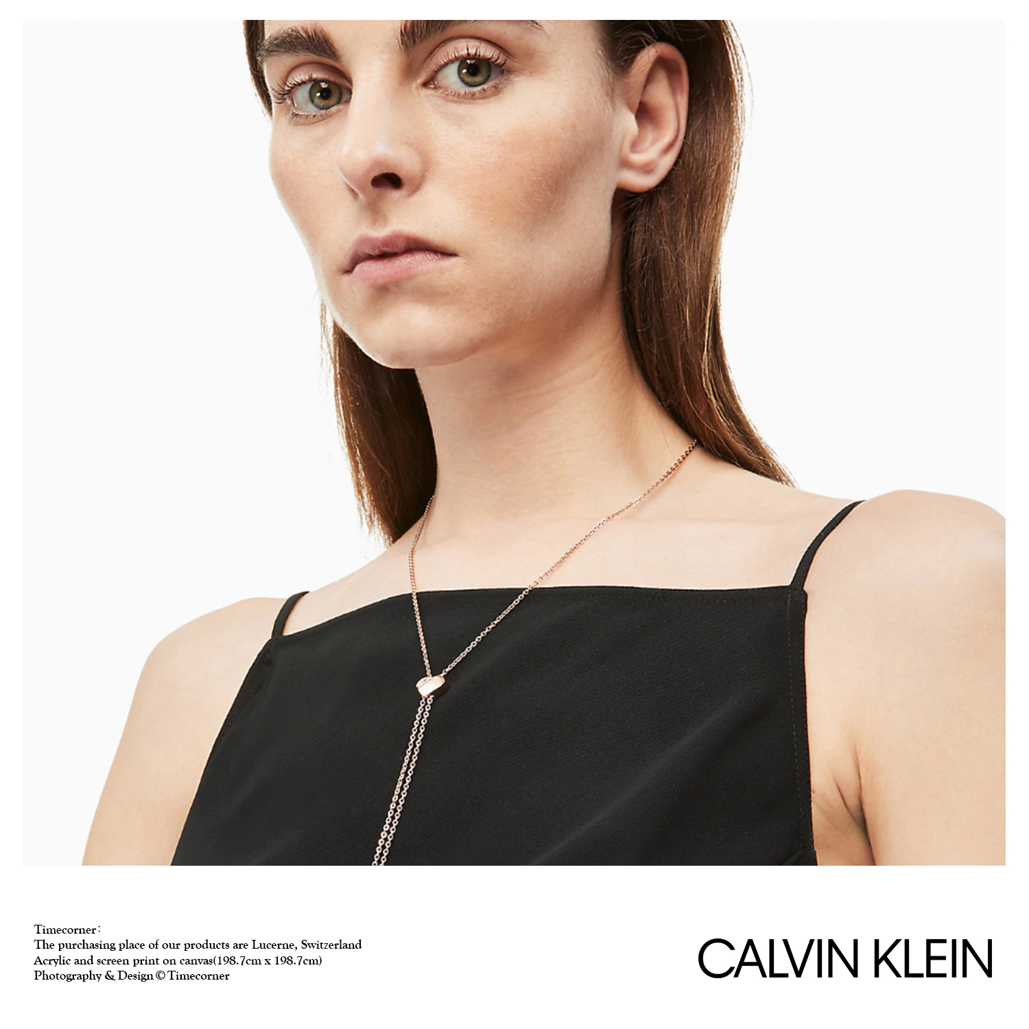 NECKLACE- 2019 CALVIN KLEIN SIDE KJ5QPN1003- CK爱心桃项链-图0