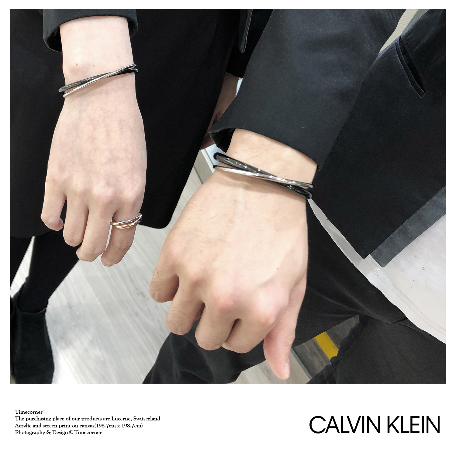 BANGLE- 2019 CALVIN KLEIN DOUBLE KJ8XBF2002- CK情侣手镯-图0