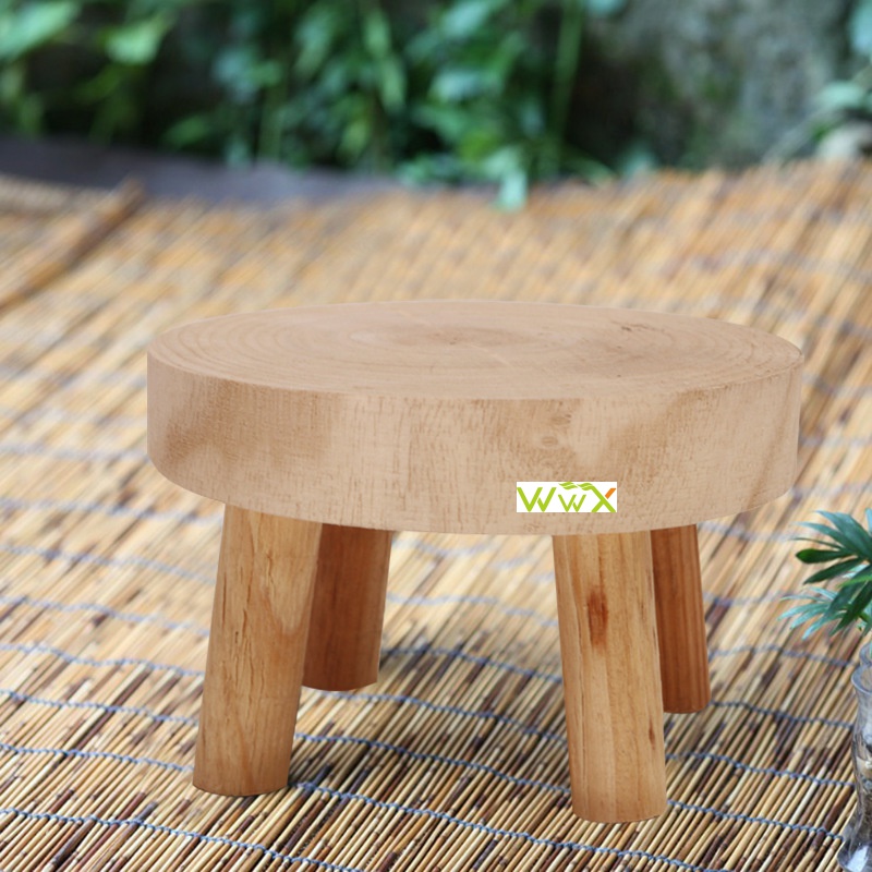 Wooden Plant Stand Flower Pot Base Holder Indoor 木质花凳 - 图1