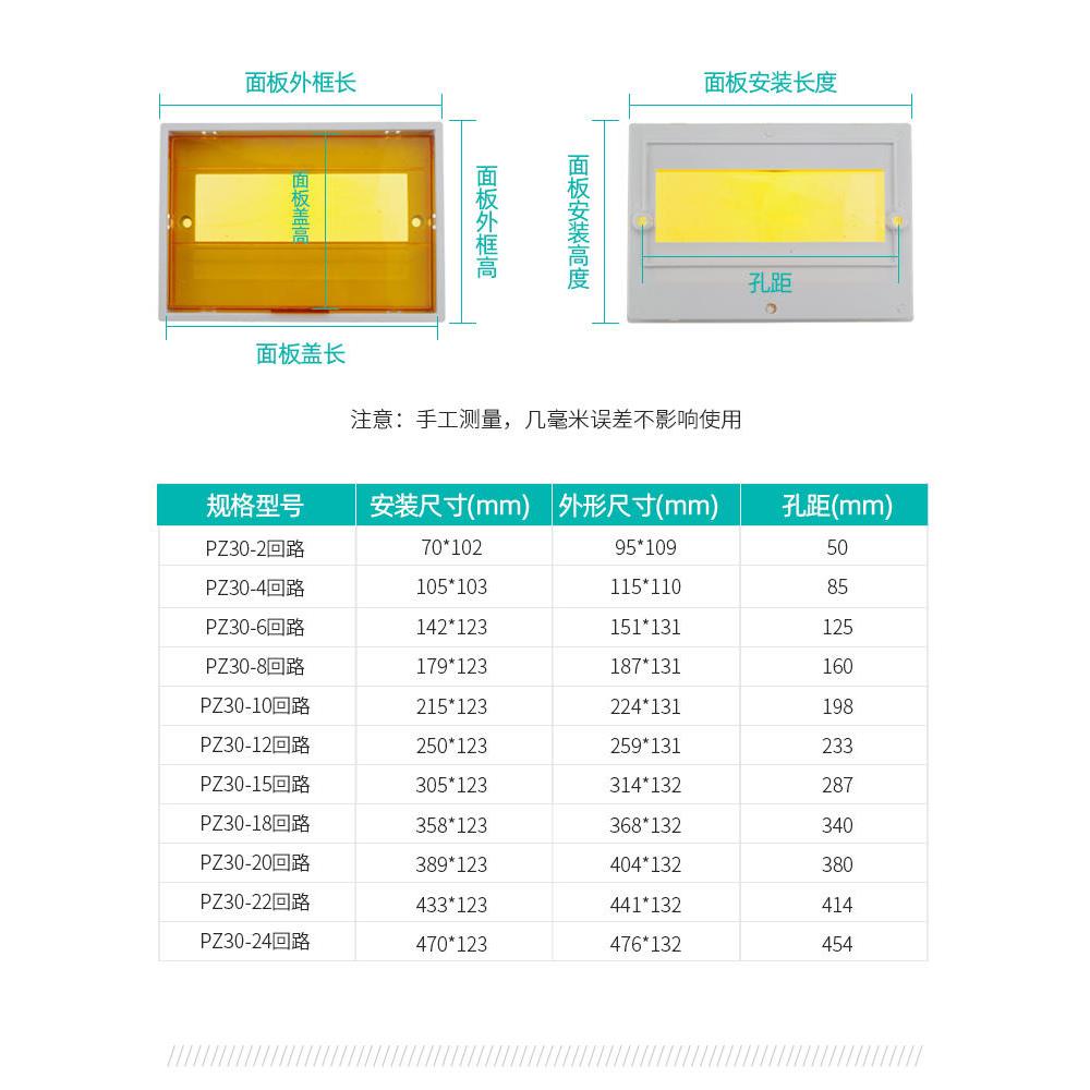 硬泰pz30配电箱盖板装饰通用8/10/15/18/20/24回路家用室内电箱盖 - 图1