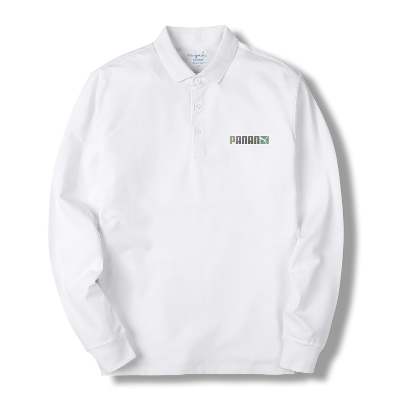 冠军说潮牌2021新款长袖蓝色polo衫 冠军说Polo衫