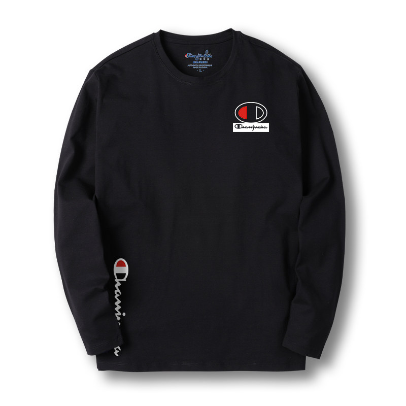 冠军说春秋季新款纯棉男士潮打底衫 冠军说T恤