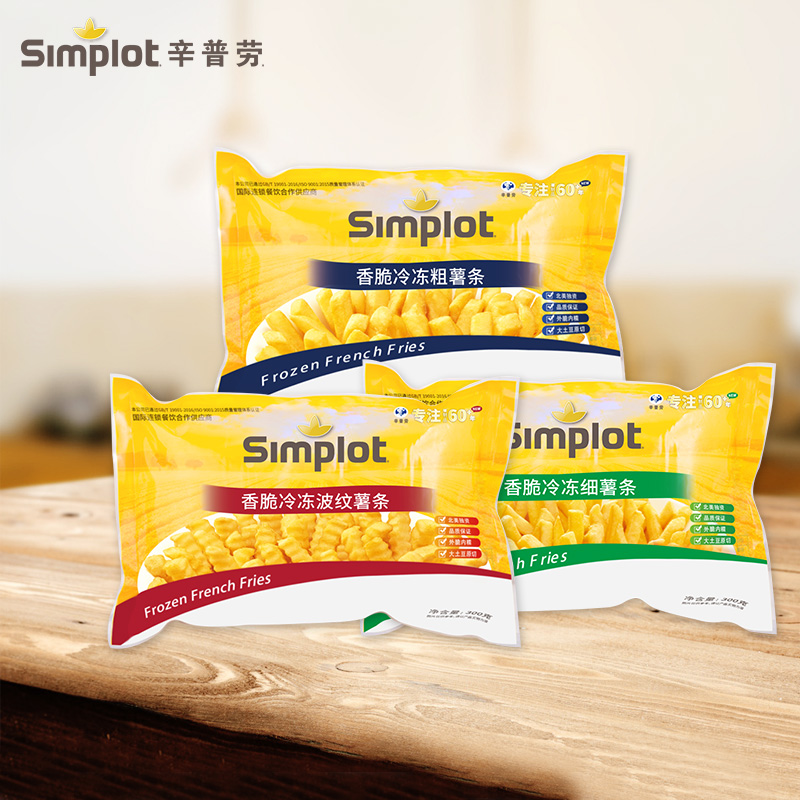 辛普劳simplot薯条冷冻食品半成品油炸零食小吃空气炸锅食材5袋 - 图1