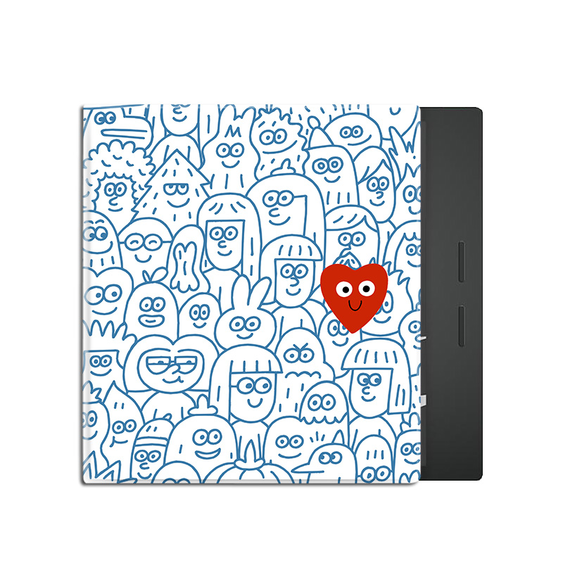 适用文石leaf5小白马磁吸BOOX电子书爱心涂鸦poke6s保护套tab8c壳 - 图0