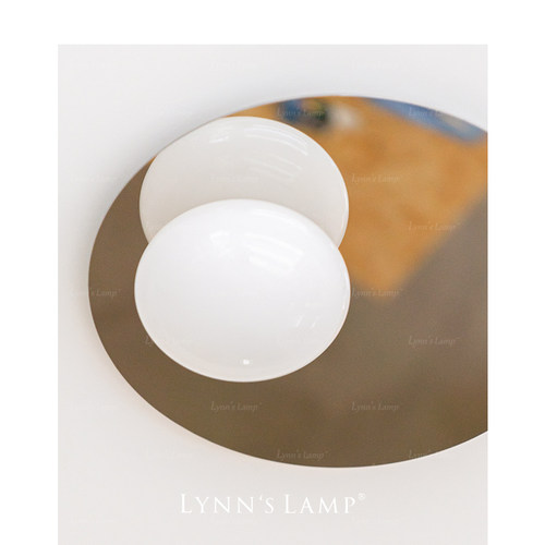 Lynn's立意 玄关过道复古吸顶灯 银色镜面衣帽间现代简约阳台灯具 - 图3