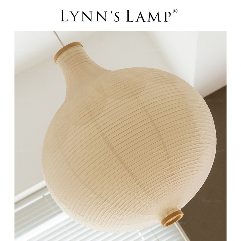 Lynn's立意日式侘寂风吊灯野口勇客厅loft和风纸艺民宿洋葱灯_虎窝淘