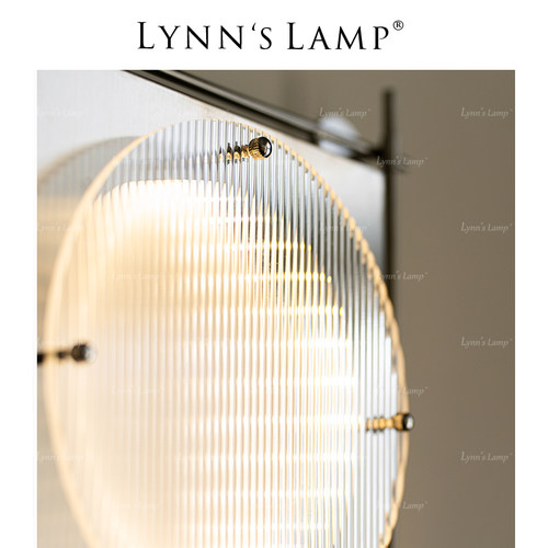 Lynn's立意 中古包豪斯冰块壁灯 客厅艺术挂画日落复古装饰卧室灯 - 图3
