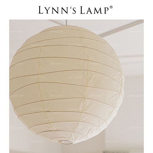 Lynn's立意 野口勇吊灯圆球纸艺日式卧室客厅侘寂风服装店房间灯 - 图3
