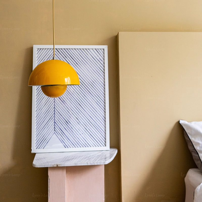 Lynn's立意北欧丹麦银色蘑菇吊灯设计师复古花苞餐厅床头吧台灯具,淘宝优惠券,粉丝福利购,淘宝优惠卷