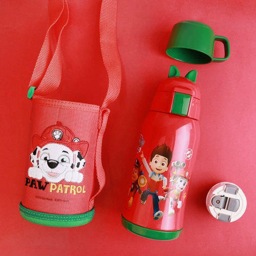 Мультяшный детский стакан, портативная трубочка для школьников для детского сада из нержавеющей стали со стаканом