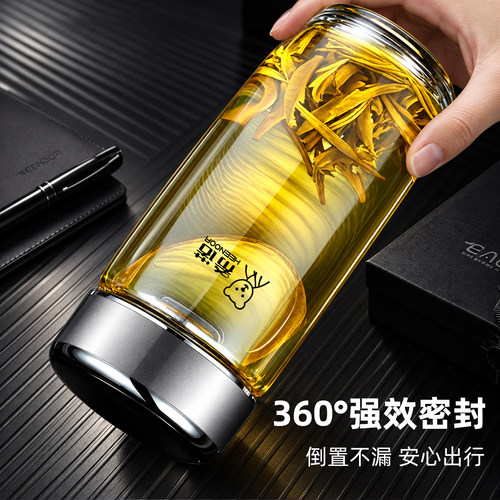 希诺单层玻璃杯生日礼物水杯泡茶杯男女士正品官方旗舰店鹅蛋杯子 - 图0