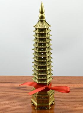 纯铜文昌塔13层9层文殊宝塔书房办公室摆件铜器文曲塔九层文峰塔