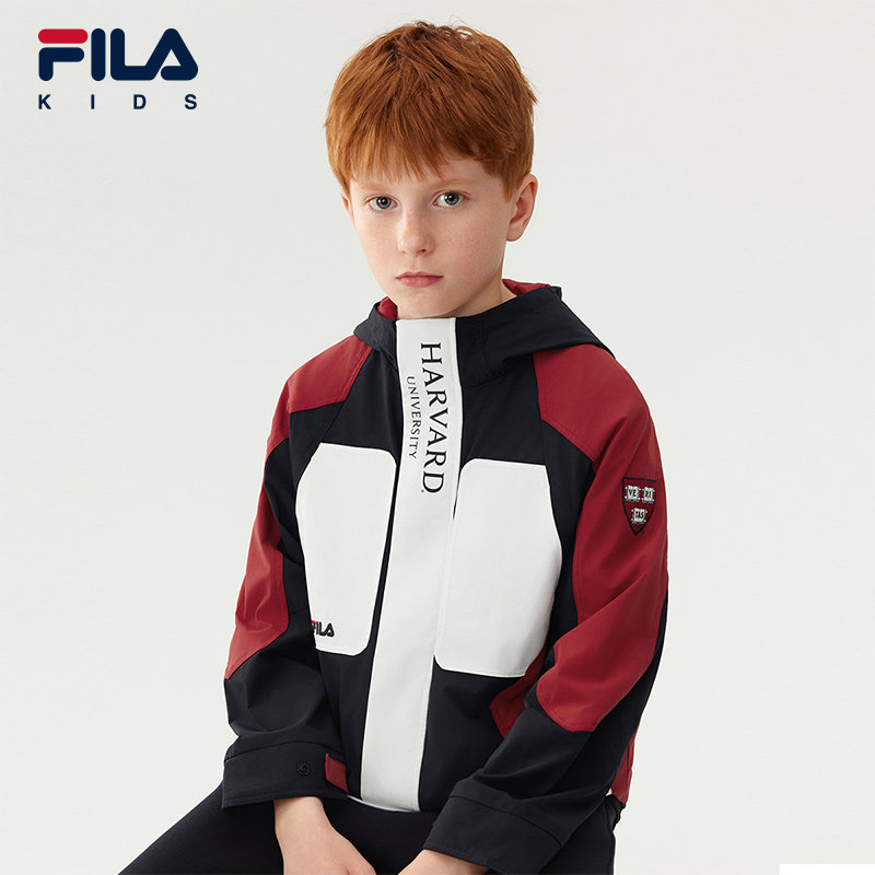 FILA斐乐儿童童装外套2025年秋季新款男中大童休闲梭织两件套上衣,淘宝优惠券,粉丝福利购,淘宝优惠卷