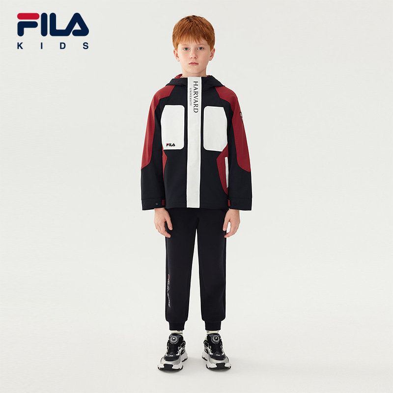 FILA斐乐儿童童装外套2025年秋季新款男中大童休闲梭织两件套上衣,淘宝优惠券,粉丝福利购,淘宝优惠卷