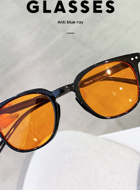 可配近视方形复古男女腮红眼镜