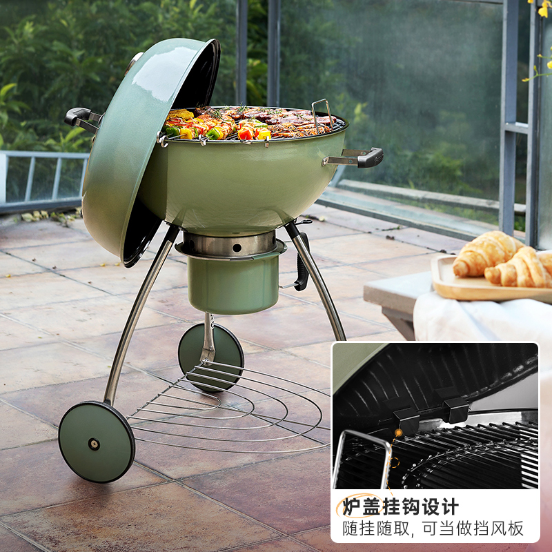 燃客庭院烧烤炉家用美式木炭焖烤炉苹果烤鸡炉别野庭院烤炉户外 - 图0