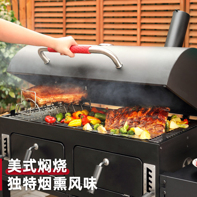 庭院大号家用木炭烤肉bbq烧烤炉子 fireplus烧烤炉/烤架