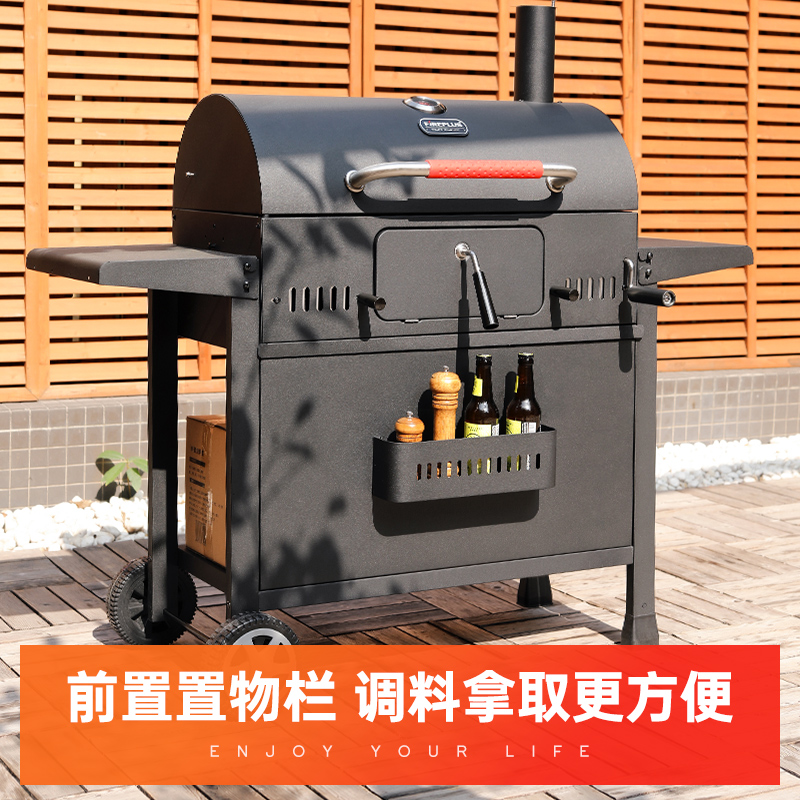 燃客烧烤炉家用户外无烟木炭烧烤工具庭院BBQ烧烤架多功能烤肉炉 - 图0