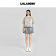 LALABOBO26 new lace splicing top fake two pieces old printed long-sleeved T-shirt