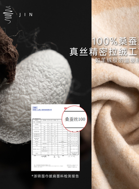 浙锦新款【东方有岚系列】【烟罗】100%真丝披肩围巾送礼秋冬女