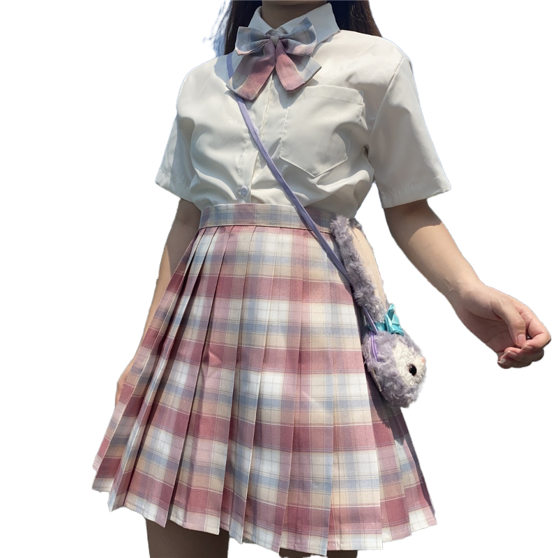 小椿Jk正版水果糖格裙制服套装现货掉落夏季学院风原创校服裙-图3