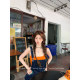 HuoHuo denim ທໍາມະດາແບບເກົາຫຼີທີ່ຫຼຸດຜ່ອນອາຍຸ 2026 ພາກຮຽນ spring ແລະ summer ຮູບແບບ workwear ຂອງແມ່ຍິງແບບໃຫມ່ denim ກົງລວມ