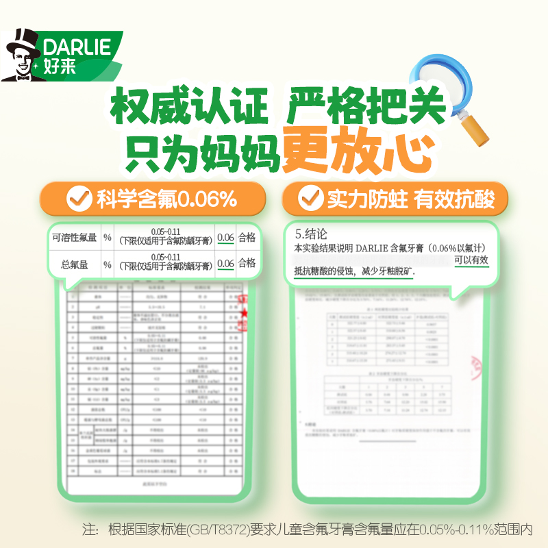 好来正品黑人儿童宝贝兔牙膏温和护牙齿护龈6-12岁含氟防蛀旗舰店