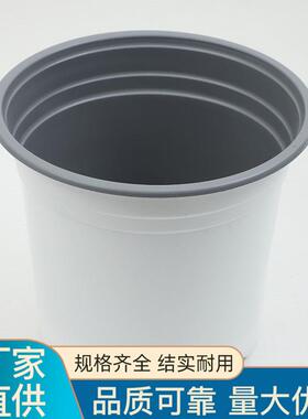 一次性双色特大号育苗盆加厚塑料育苗杯营养钵种植盆白色简易花盆