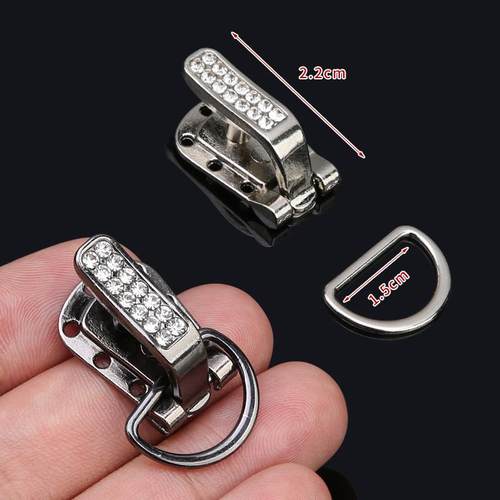 皮草纽扣镶钻貂皮大衣专用扣子时尚金属暗扣挂钩水貂勾扣鸭嘴扣大 - 图1