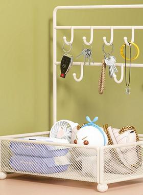 玄关钥匙收纳摆件入户门口装饰盒鞋柜上置物架桌面收纳盒整理神器