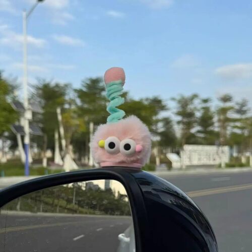 毛绒小怪摆件多巴胺毛球小怪兽汽车装饰小摆件车载中控台显示屏 - 图3